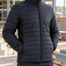 Black/Dark Navy Blue Padded Thermal Work Coat (view 2)