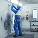 Dark Gray Premium Disposable Coverall - Blue for Hazard Protection