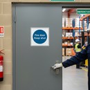 Dim Gray Premium Fire Safety Sign - Fire Door Keep Shut