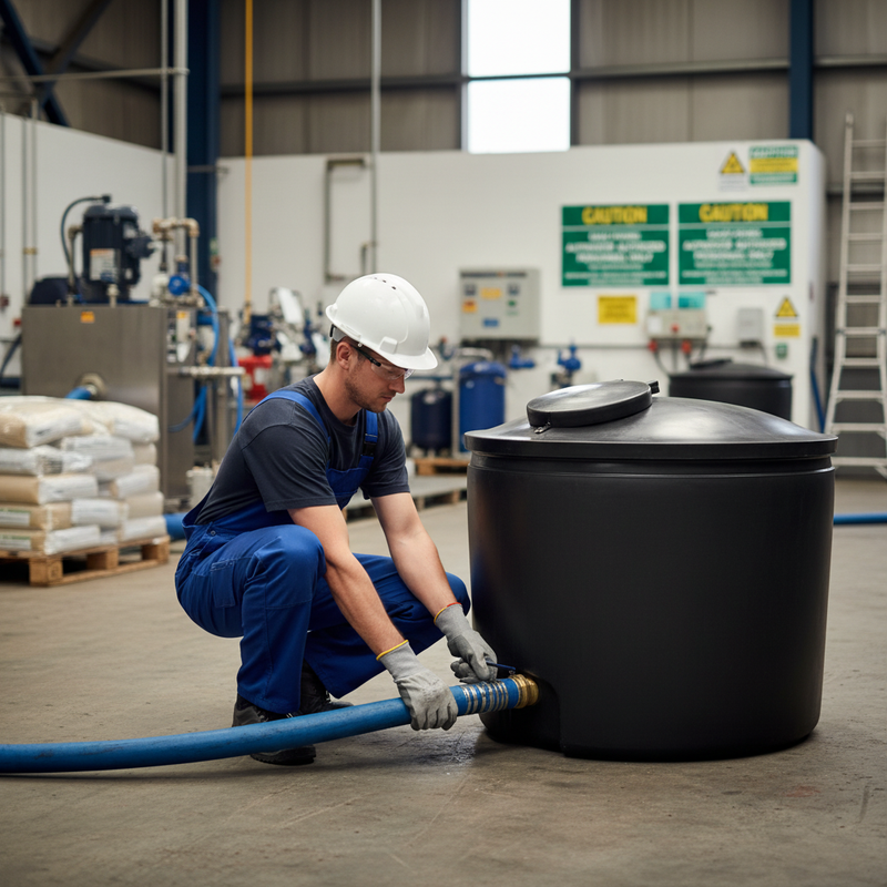 Dark Slate Gray 2300 Litre Heavy Duty Water Tank - Low Capacity Solution