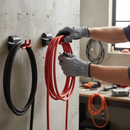 Dark Gray Heavy Duty Wall Mounted Hook with Rubberized Arms for Storage