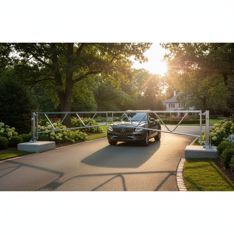 Dark Slate Gray Manual Operated Double Swing Gate for Vehicle Control - Heavy Duty Security Solution