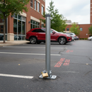 Dim Gray Heavy Duty Folding Parking Post with Locking Mechanism