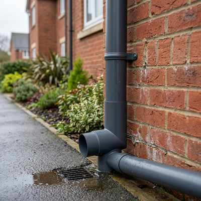 76mm Diameter Flush Joint Aluminium Downpipe Bends