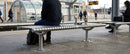 1820mm stainless steel bench, ground-fixed, satin finish