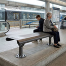 76mm diameter steel pedestal bench with perforated seat