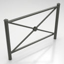 1180mm Steel Pedestrian Railing galvanised 76mm posts (view 2)