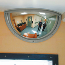 Rosy Brown Premium Anti-Vandal Stainless Steel Mirror with Security Frame - 180°