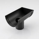 DeepFlow Aluminium Gutter Outlet 76mm Diameter 130mm — Textured Black