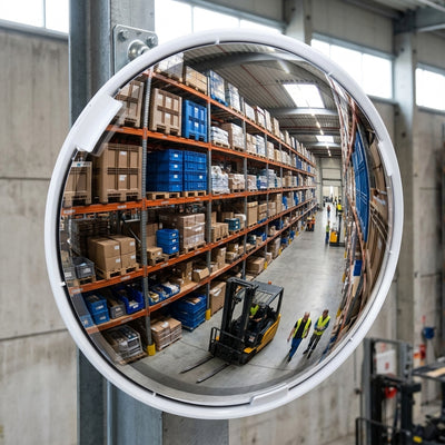 500mm Convex Security Mirror, 180° Wide-Angle with Adjustable Bracket
