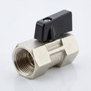 1/2" BSP Female Plated Brass Mini Ball Valve 41mm (view 2)
