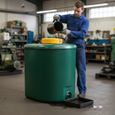 Dark Slate Gray Compact D Shaped 710 Litre Heavy Duty Bunded Waste Oil Tank