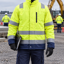 Yellow/Navy Class 3 Thermal High-Visibility Work Jacket