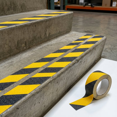 50mm Black & Yellow Anti Slip Tape - 5m