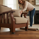 Premium 44mm Brown Rubber Non-Slip Castor Cups - 4 Pack for Floor Protection and Furniture Stability