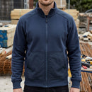 Heavyweight Tech Sweatshirt Jacket, Reinforced - Navy/Dark Navy
