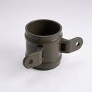 Traditional Downpipe Spare Socket 63mm Dia with Eared Fixings — RAL 7022