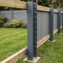 Classic 1800mm Anthracite Grey Fence Post 48mm