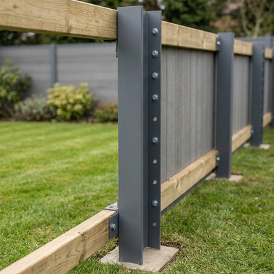 Classic 1800mm Anthracite Grey Fence Post 48mm