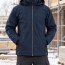 Insulated Weatherproof Winter Coat - Dark Navy/Black
