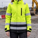 Women's Yellow/Black Insulated High-Visibility Work Jacket