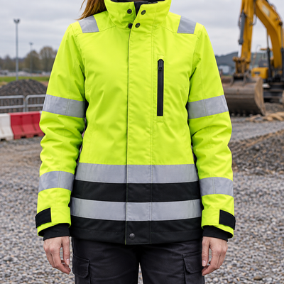 Women's Yellow/Black Insulated High-Visibility Work Jacket