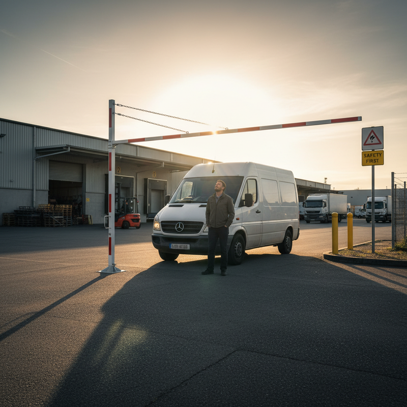 Light Gray Heavy Duty Half-Width Swivel Height Restrictor for Vehicle Access