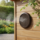 Premium Round Louvre Air Vent Cover for Openings 80-152mm with Removable Flyscreen - Brown, 165mm Diameter for Enhanced Airflow