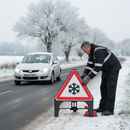 Light Gray Heavy Duty Ice Warning Q-Sign 750mm - Durable and Stackable