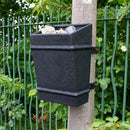 Glass Fibre Composite Post-Mount Litter Bin, 35 Litre, Open Top