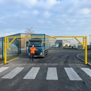 Light Steel Blue Professional Double Leaf Opening Height Restrictor Barrier for Vehicle Access Control