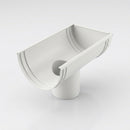 DeepFlow Aluminium Gutter Outlet 76mm Diameter 130mm — RAL 9016