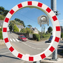 900mm Diameter P.A.S Traffic Mirror with Red & White Frame
