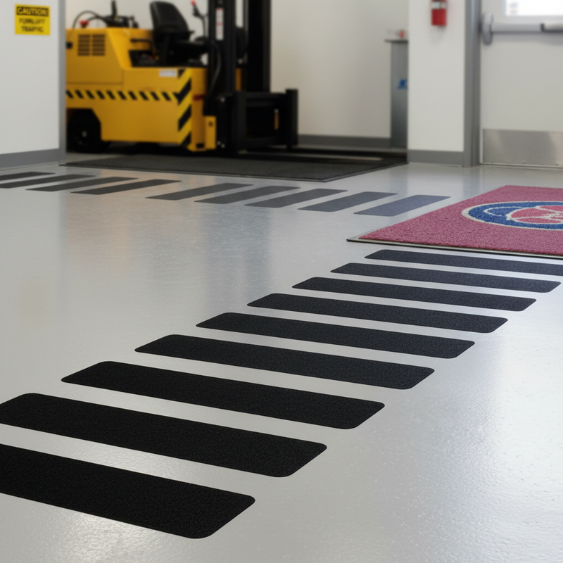 Dark Gray Premium Anti-Slip Tape Floor Panels 150mm (Pack of 10)