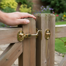 Premium 75mm Cabin Hook and Eye Latch for Doors and Windows - Polished Brass Finish with Silent Operation