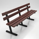Recycled Plastic & Steel Bench With Backrest (view 2)