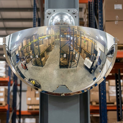 570mm diameter polymir quarter-sphere 180° industrial safety mirror