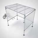 Economy Smoking Shelter with Polycarbonate Roof (view 2)