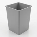 132 litre large square litter bin polyethylene grey (view 2)