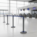 Light Gray Premium Retractable Tape Barrier System with Customizable Features