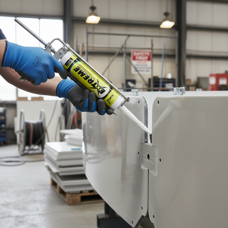 Light Slate Gray Professional Sealant and Adhesive for GRP - 290ml