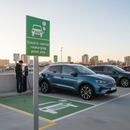 Light Gray Premium EV Recharging Only Point Sign Face - Weather Resistant & Reflective