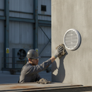 Premium Round Louvre Air Vent Cover for 80-152mm Openings - Removable Flyscreen, Ideal for Residential and Commercial Use