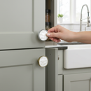 Premium 10 Pack Marble Centre Knobs 30mm - Elegant Metal Door Knobs for Cabinets and Furniture