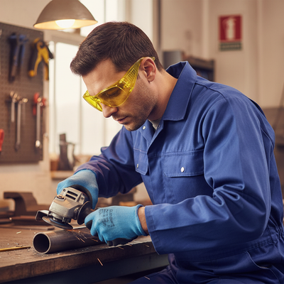 Professional Everyday Anti Scratch Safety Spectacles - Yellow - Pack of 10