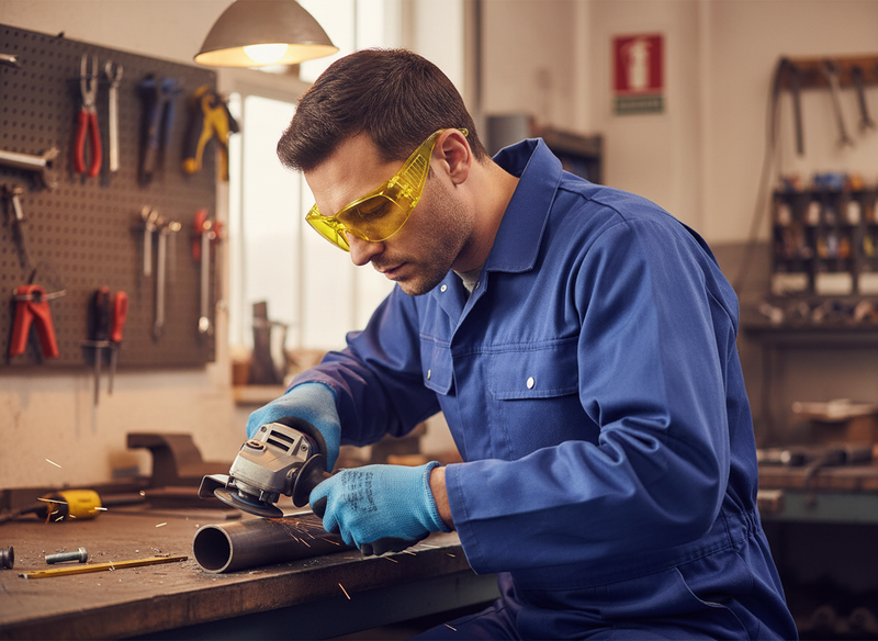 Dark Slate Gray Professional Everyday Anti Scratch Safety Spectacles - Yellow - Pack of 10