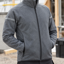 Fleece Work Jacket with Brushed Interior - Steel Grey/Black (view 2)