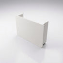 Aluminium Box Gutter Stop End 135 x 100mm — RAL 9010