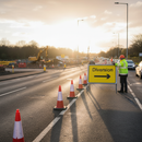 Rosy Brown Heavy Duty Diversion Arrow Right Metal Sign Face - 1050 x 750mm