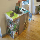 Triple recycling bin 180-240L galvanised steel